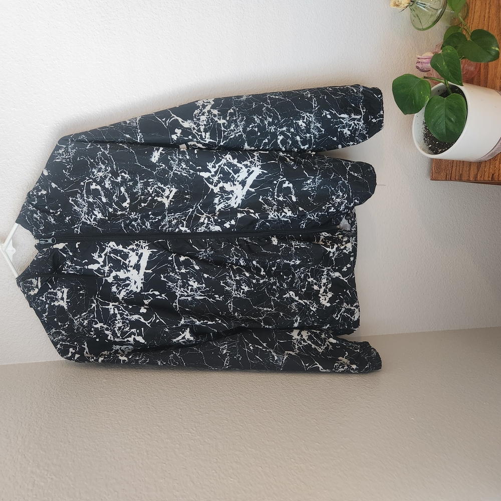 Black and White Marble Print Jacket